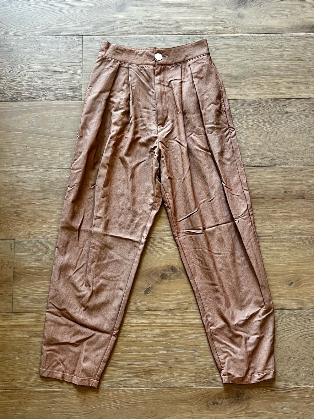 Vintage High Waisted Tapered Pleated Trousers